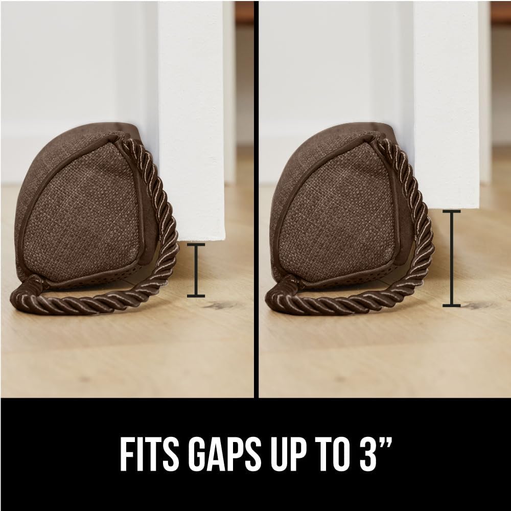 GORILLA GRIP Door Draft Stopper for Bottom of Doors, Weather Stripping Seal Blocks Hot Air, Noise, Bugs, Keeps Cold AC in, Sound Proofing Easy Install Gap Filler, Home Essentials, 36 Inch, Brown