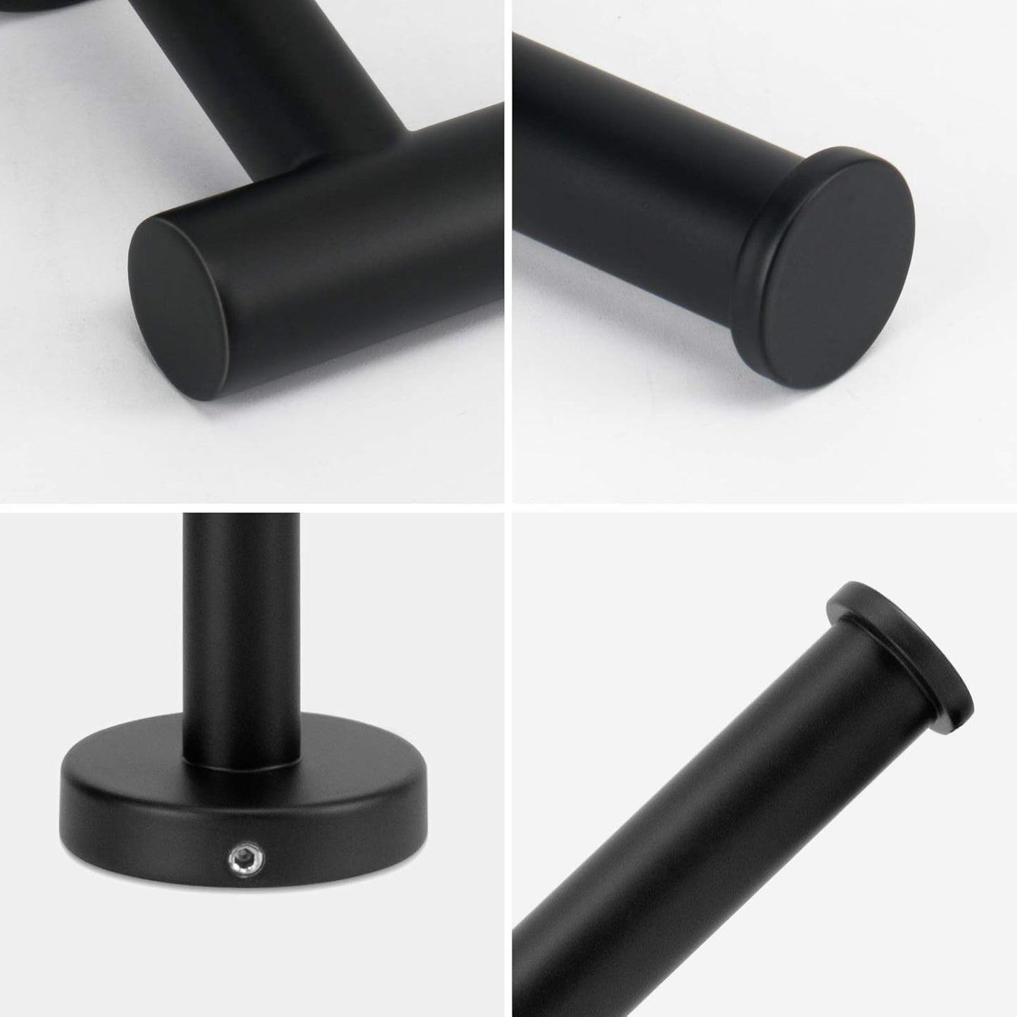 NearMoon Bathroom Toilet Paper Holder, Premium SUS304 Stainless Steel Rustproof Wall Mounted Toilet Roll Holder for Bathroom, Kitchen, Washroom (1 Pack, Matte Black)