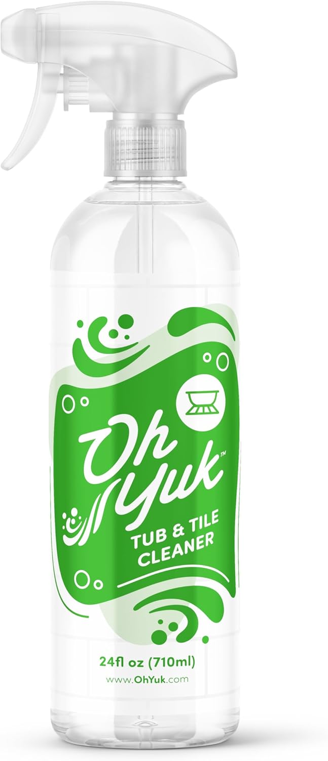 Oh Yuk Tub and Tile Cleaner – All-in-One Spray for Tubs, Tile, Shower Walls, and More | Removes Soap Scum and Residue | Biodegradable, Vegan, Cruelty-Free Formula | Made in USA