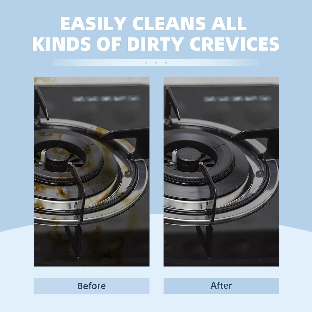 Hard Bristle Crevice Cleaning Brush-Thin Gap Scrub Brush, Small Cleaning Brush, Grout Brush, Kitchen Brush, Cleaning Tools for Toilet, Bathroom, Sink, Home, Household, Window (3, Light Blue)