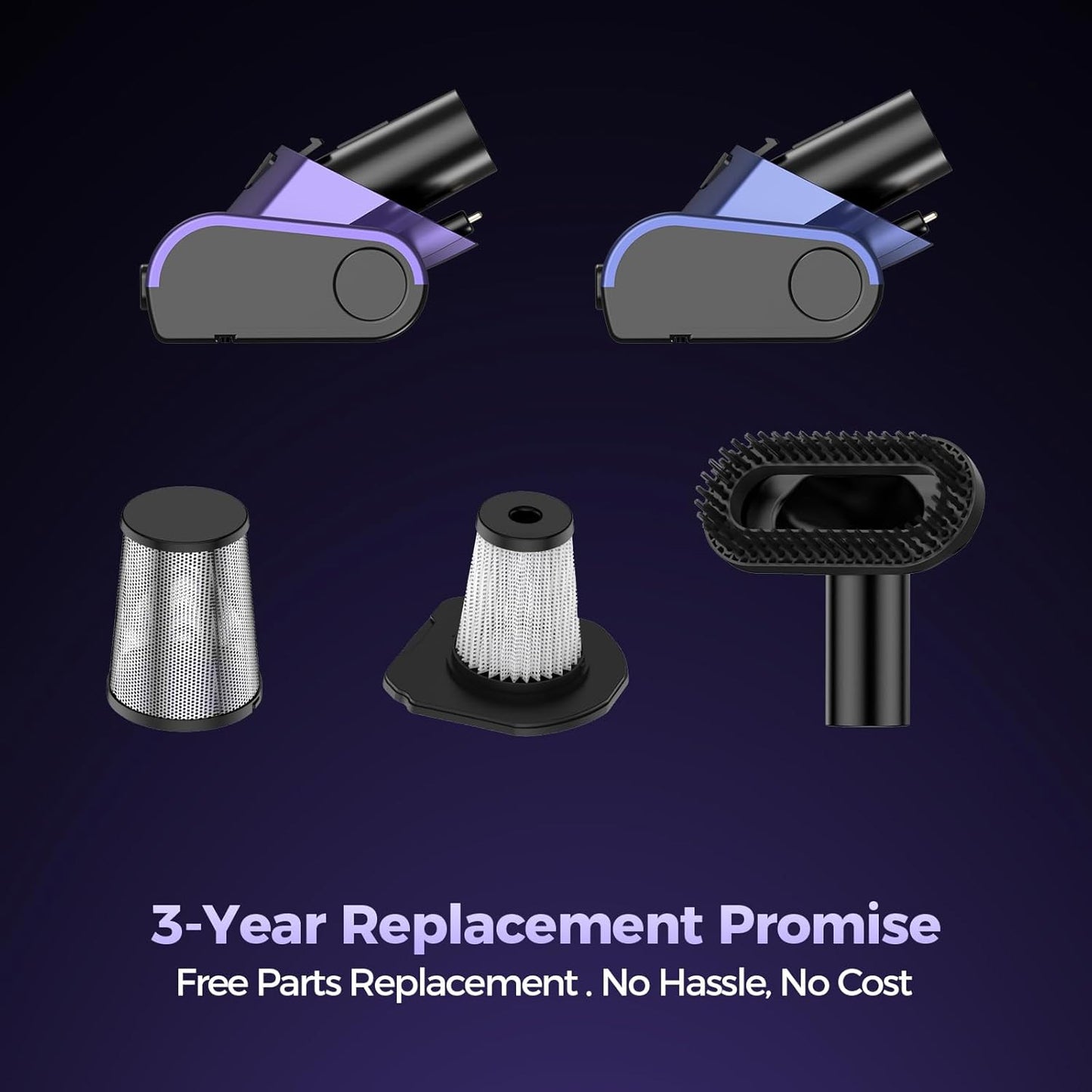 Pet Hair Handheld Vacuum Cordless: 20000PA High Power Car Vacuum with Motorized Brush and LED Light, Rechargeable Hand Held Vacuum Cleaner with Reusable Filter for Car, Home, Office & Pet, Blue