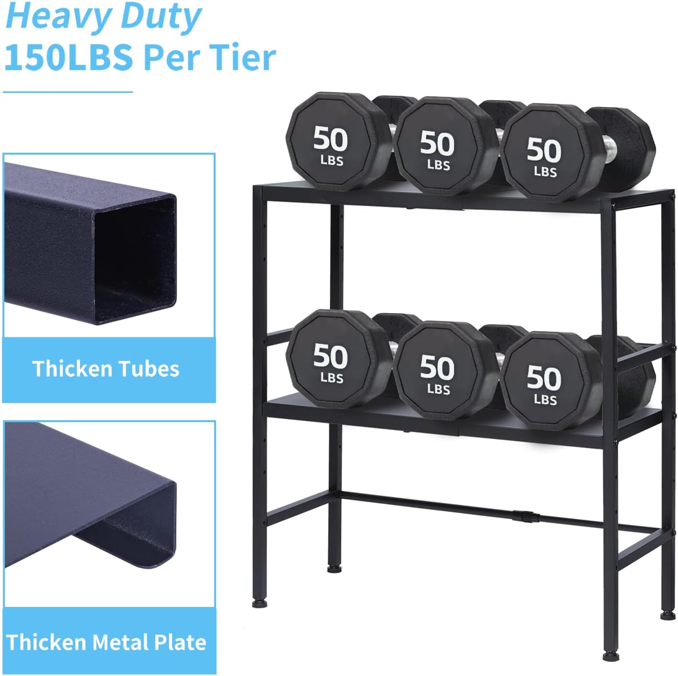 2-Tier Expandable Metal Storage Shelves, 150LBS Heavy Duty Shelving Units and Storage,Adjustable Utility Organization and Storage Shelf Rack For Kitchen Garage Laundry Bathroom Pantry Warehouse