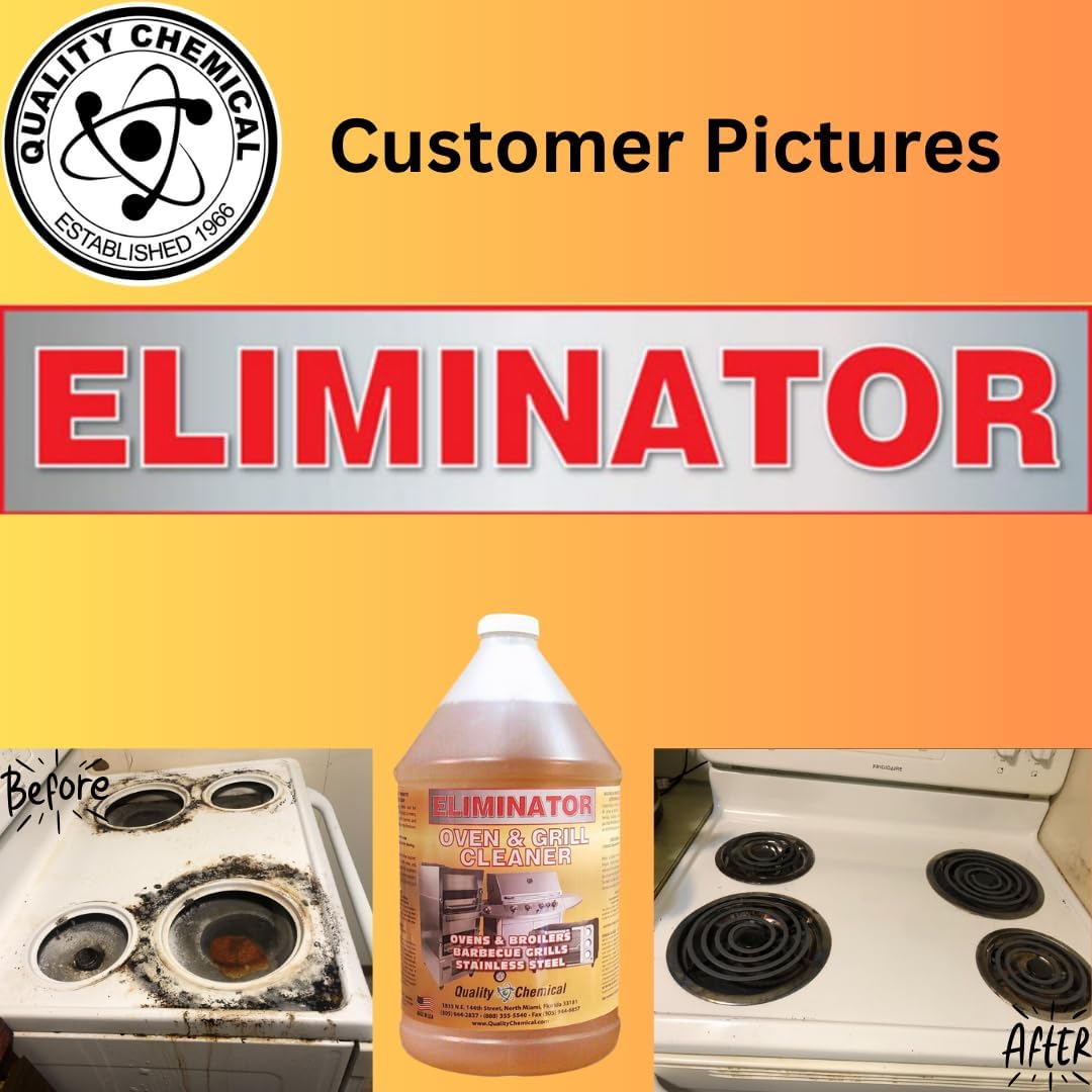 Quality Chemical Oven Cleaner & Grill Cleaner - Heavy-Duty/Fast Acting & Easy to Use/Degreaser/Heavy Duty Oven Cleaner/Best Oven Cleaner/Made in USA - 128 oz (Pack of 1)