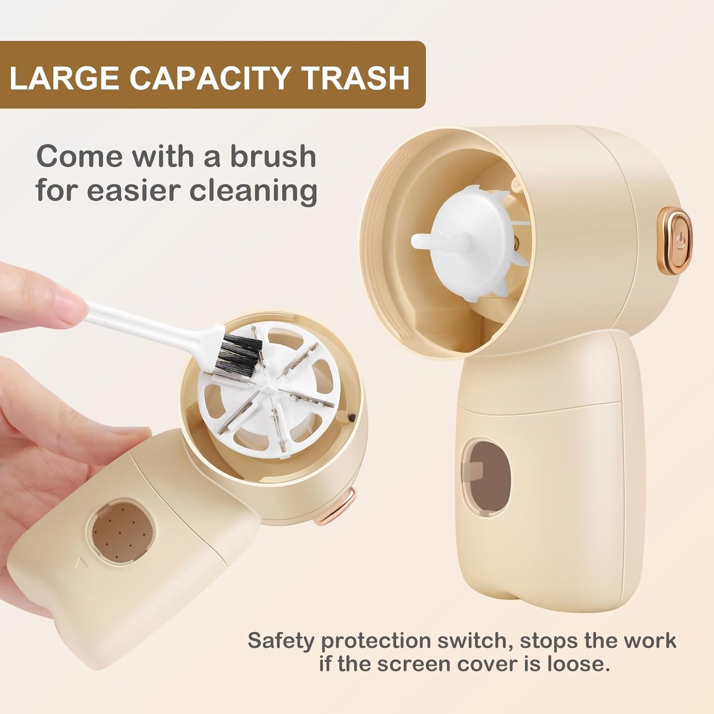 Rechargeable Fabric Shaver,Electric Lint Remover with Digital Display,3-Speeds Sweater Shaver for Clothes and Furniture (Beige)