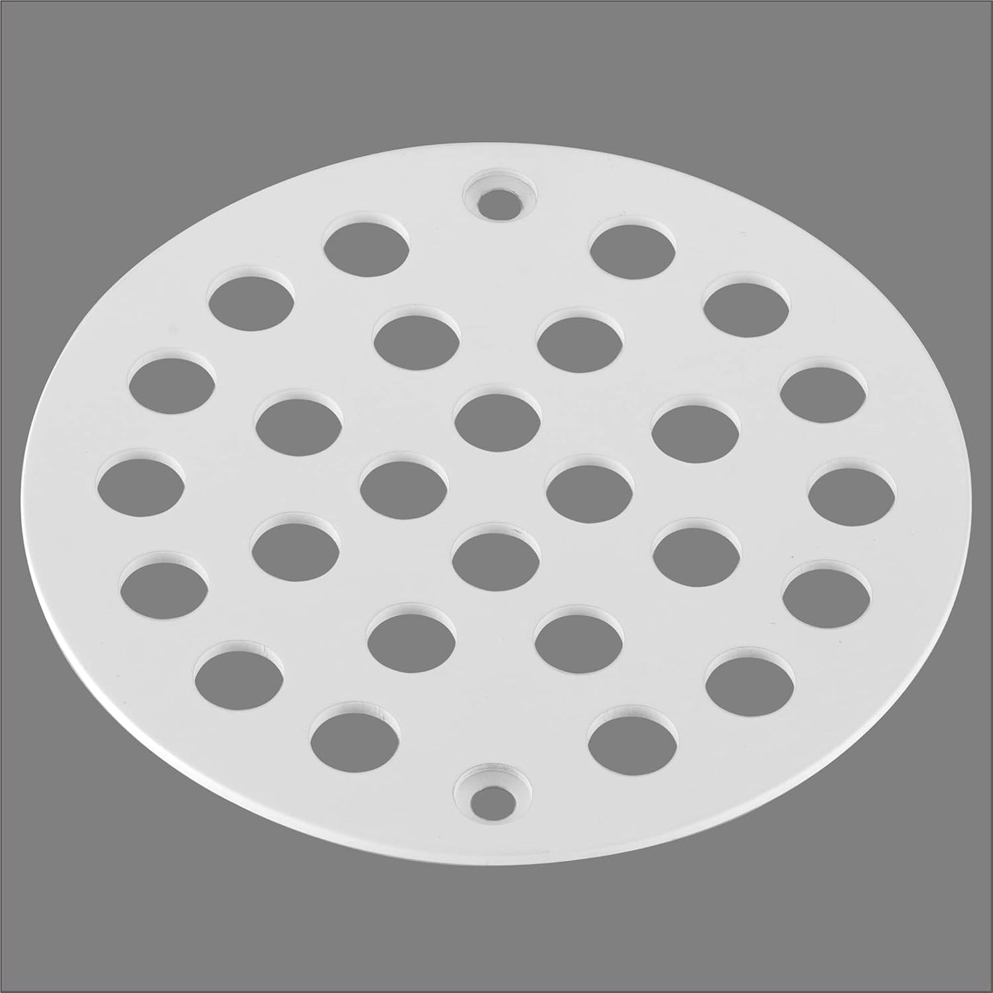 4-Inch Screw-in Shower Strainer Drain Cover Replacement Floor Strainer(White)