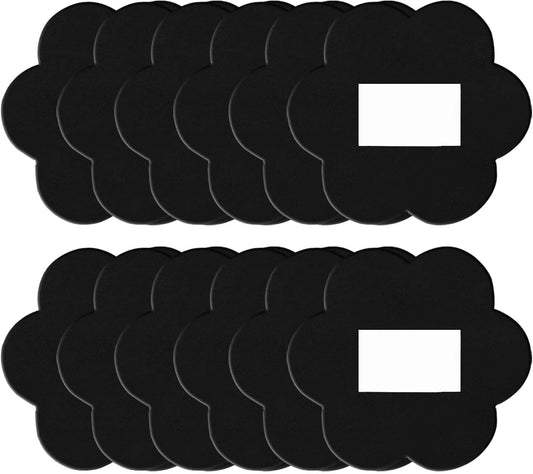 Trash Can Odor Absorbing Filters: Activated Charcoal Deodorizer Sheet for Kitchen Trash Can, Compost Bin, Diaper Pail, Garbage Can - Air Freshener - 12 Replacement 6.7" Flower Shape