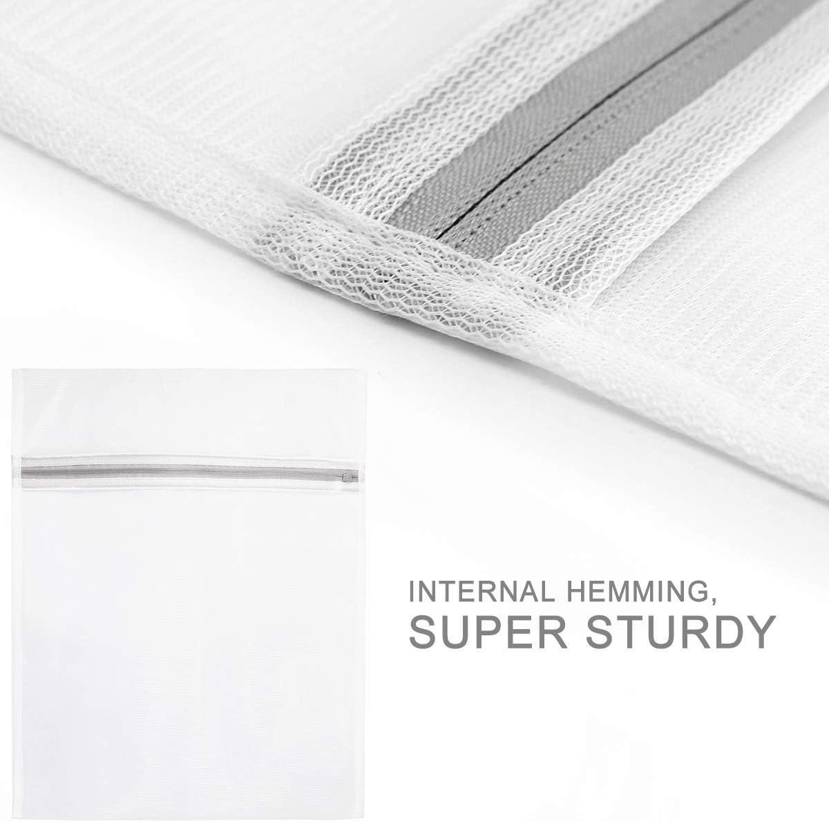 Muchfun 3Pcs Durable Fine Mesh Laundry Bags for Delicates 12 x 16 Inches (3, Medium)