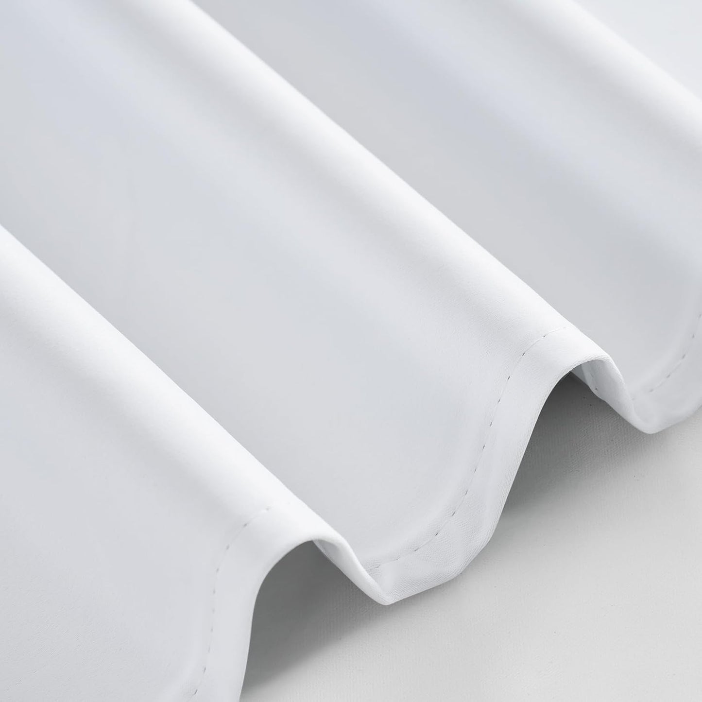 PONY DANCE White 100% Black Out Curtains 72 inch Length, Thermal Insulated Window Treatment Blacout Drapes for Bedroom, Room Darkening Noise Reducing Curtains for Living Room(2 Panels, 42 inches Wide)