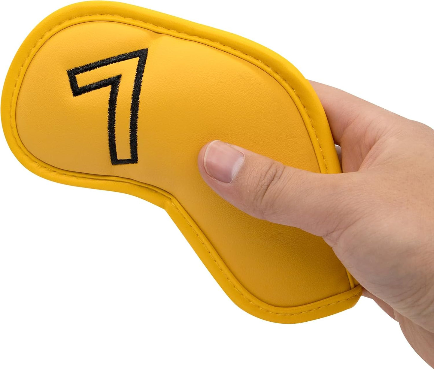 Montela Golf Iron Covers,Golf Iron Head Covers Leather Golf Iron Covers Set 9pcs Golf Iron Headcovers,Golf Club Head Covers for Iron Club Fit All Brands Titleist,Callaway,Taylormade