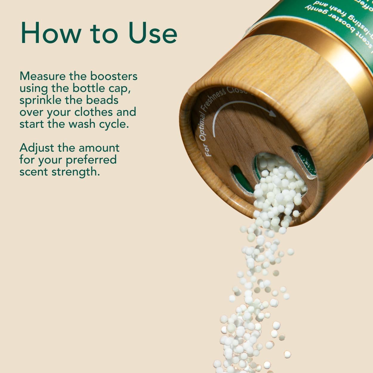 Kind Laundry In Wash Scent Booster Beads - Wood Haven - 100% Plant Based - Natural Laundry Booster Beads & Smell Deodorizer - Environment Friendly Odor Eliminator for Clothes (320 grams)