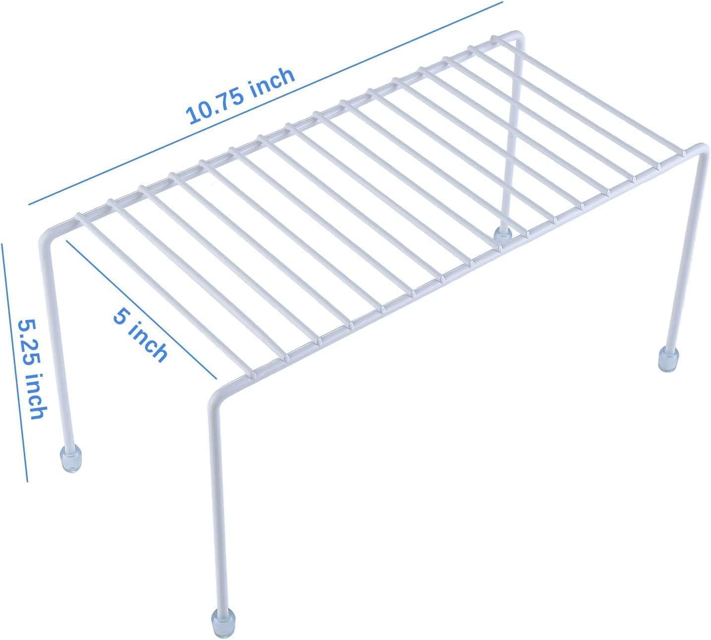Kitchen Shelves, Cabinet Organization Mini Storage Shelf, Storage Rack Organizer for Kitchen, Fridge, Cabinet, Bathroom (White 6)