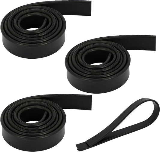 4 Rolls Rubber Replacement Blades, 41 Inch Squeegee Blade x3, 18 Inch x1, Silicone Squeegee Rubber Refill for Windows, Glass, Shower Doors Cleaning