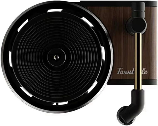 Taylo r car-mounted record player essential oil fragrance disc air freshener vent clip diffuser, retro wooden design, suitable for gifting to Swif t fans and music enthusiasts.