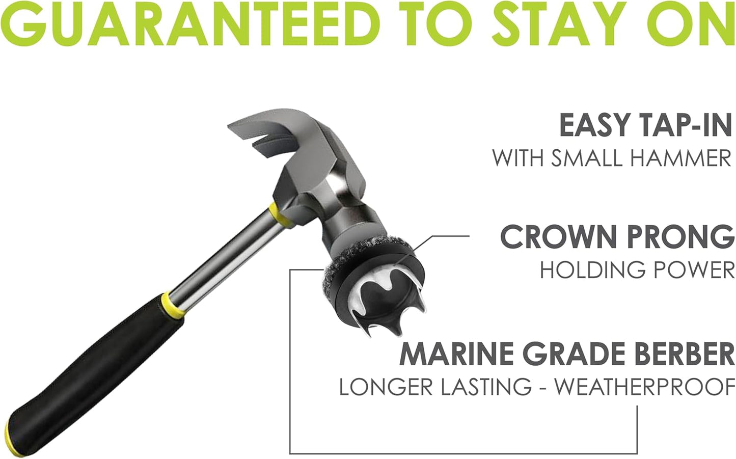 Gorilla Outdoor 1 inch Furniture Feet Floor Protectors/Weatherproof Berber Glides (Set of 8) Hammer On Furniture Pads for Outdoor & Indoor Use