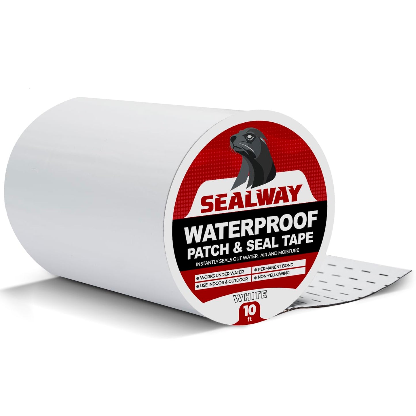 White RV Roof Sealant Tape, 8" x 10' Waterproof Repair Seal Tape – Extra Thick, UV-Resistant, Weatherproof Patch for Permanent Leak Sealing on RVs, Trailers, and Mobile Homes