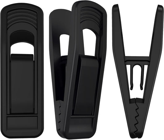 Hanger Clips Perfect for Velvet Hangers (Black, 40 PCS), Non-Slip Plastic Clips Pant Skirt Hanger Clips for Black Flocking Hangers