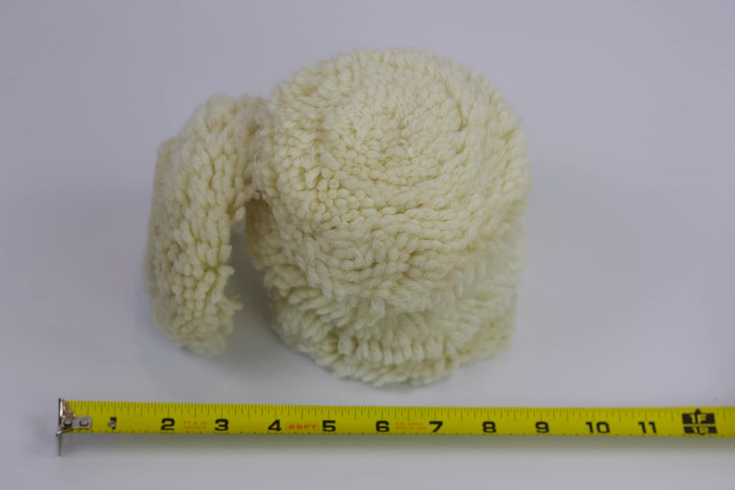 PMD Products 5pk 3" Inch (75MM) Buffer Polish Pads Long Natural Wool Hook and Loop Attached