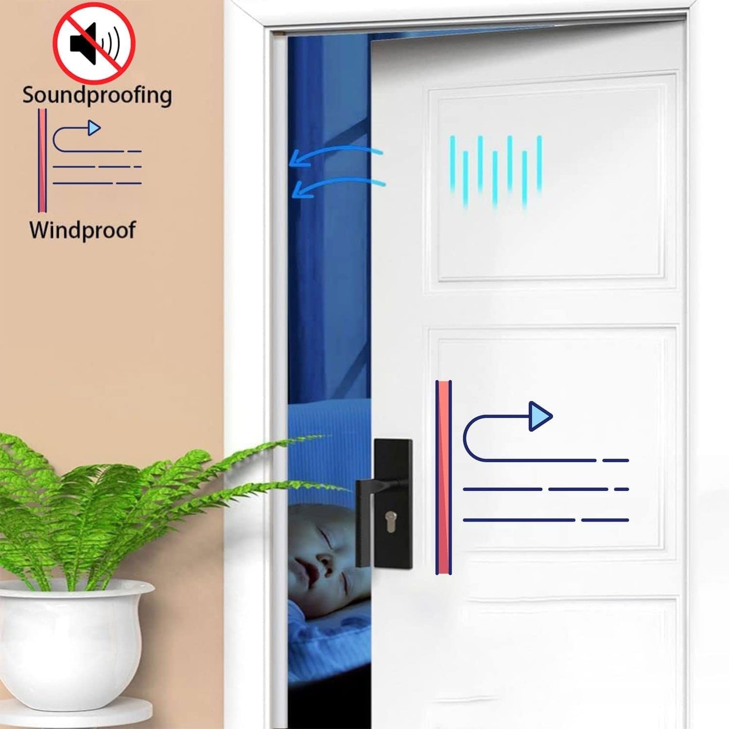 Brown Rubber Weather Stripping Door Seal Strip, D Shape Door Rubber Weather Seal Strip, SelfAdhesive Door Weatherstripping Soundproofing Door Sealing Strip for Windows (40 feet, Brown)