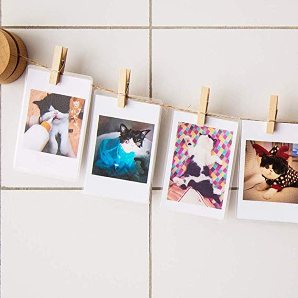 50pcs Small Wood Clothes Pins Pegs Strong Hangers Picture Display Art Craft Clip Clamps Party Wedding Office Decor Wire Clothesline