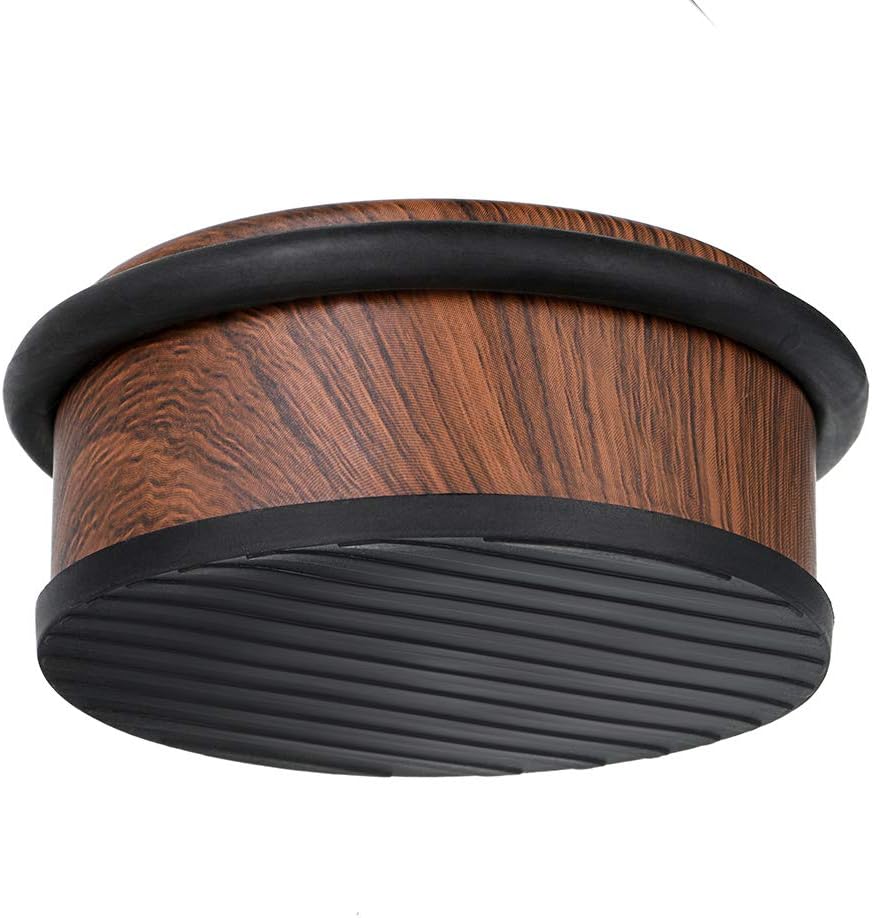 Sumnacon Heavy Duty No Drill Floor Door Stopper - Durability Stainless Steel Door Stops with Anti-Skid Rubber, Contemporary Decorative Door Wedge for Home Office Commercial Industrial, Woodgrain