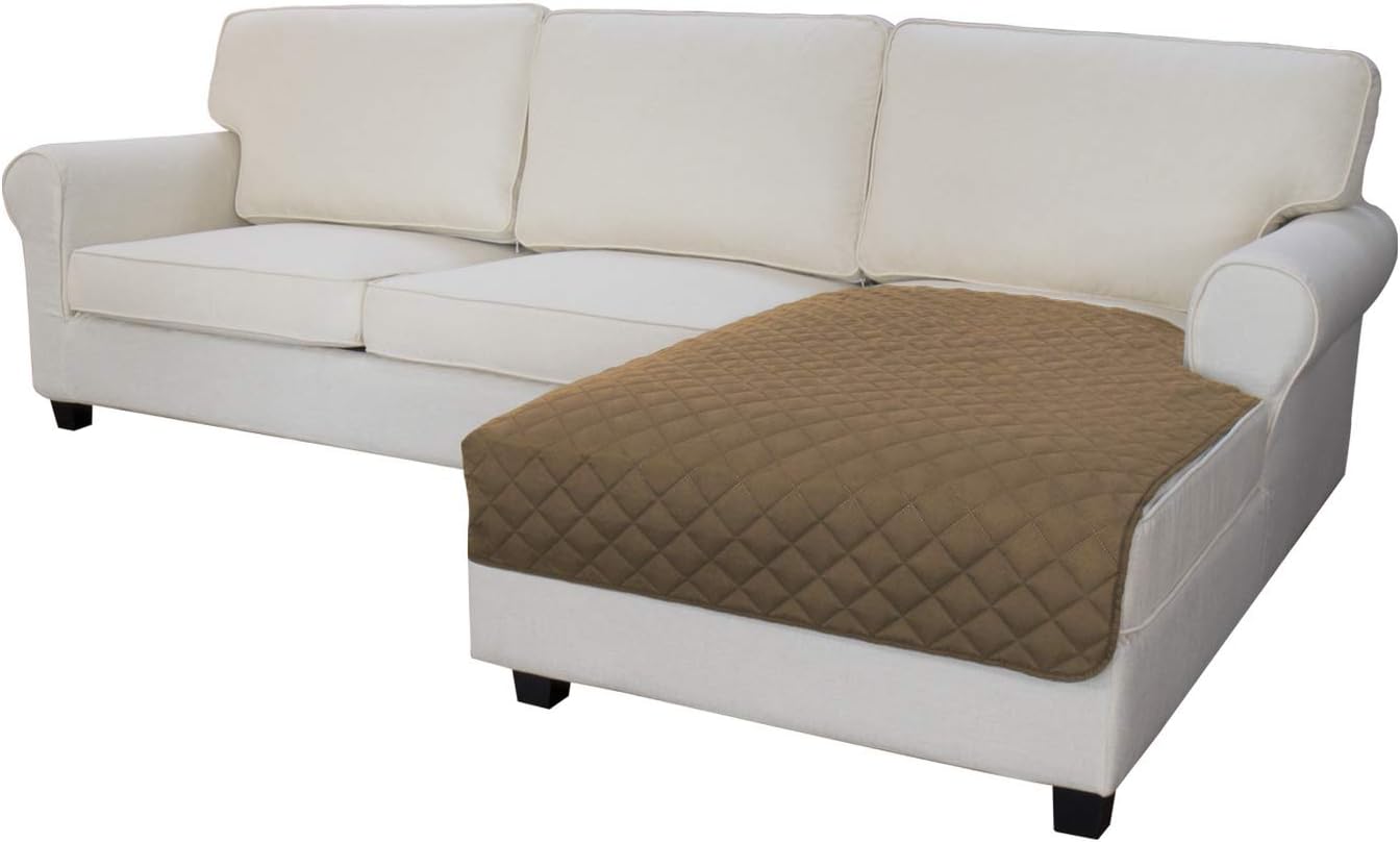 Easy-Going Sectional Couch Covers for Dogs L Shape Sofa Cover Reversible Sofa Slipcover Chaise Lounge Cover Furniture Protector Cover for Pets Dog Cat (42 x 52 inches, Camel/Camel)