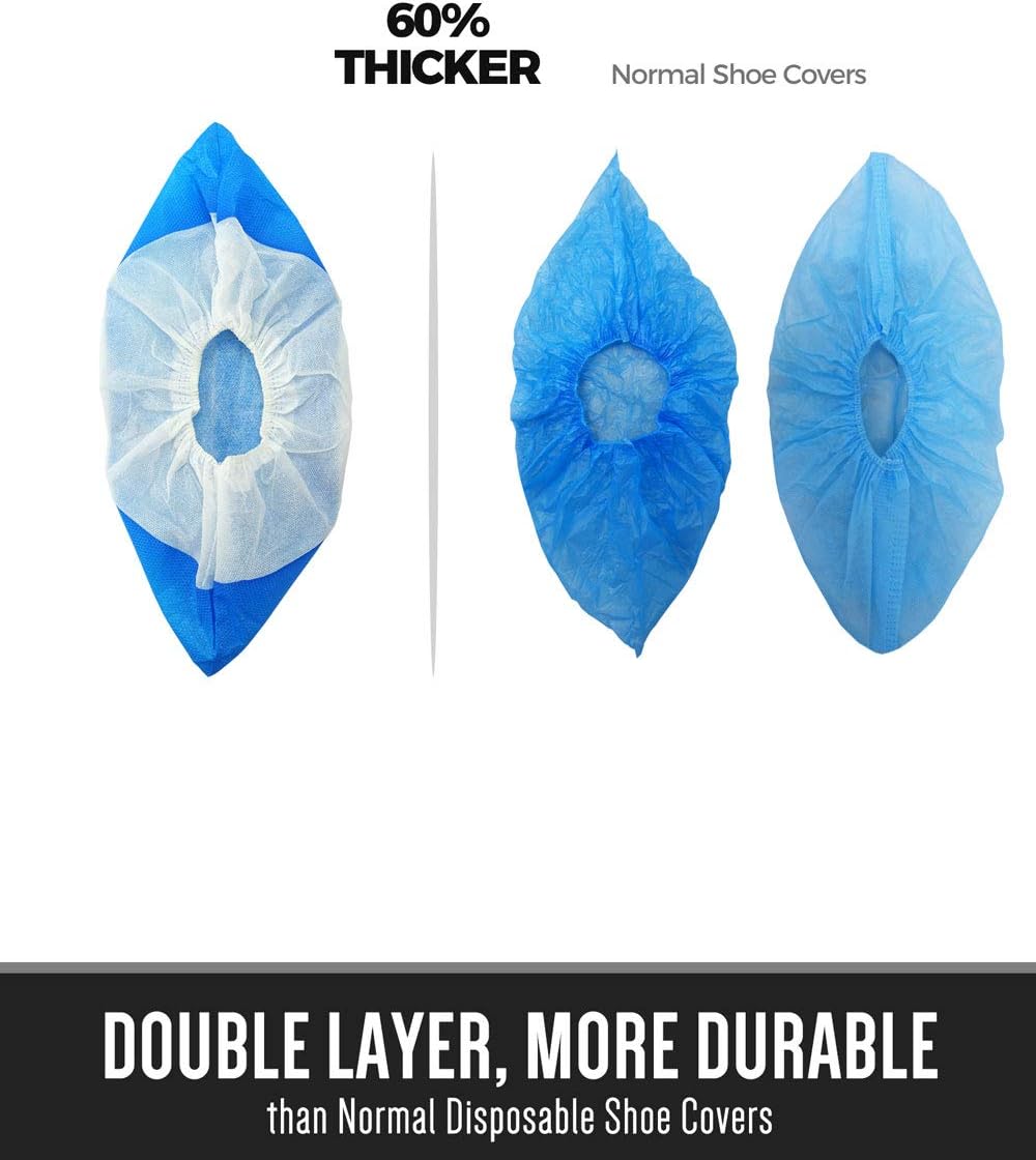 Ohana 1st Hybrid Shoe Covers Disposable Non Slip Waterproof, MEGA Pack (50 Pack x 10, 500 PCS).