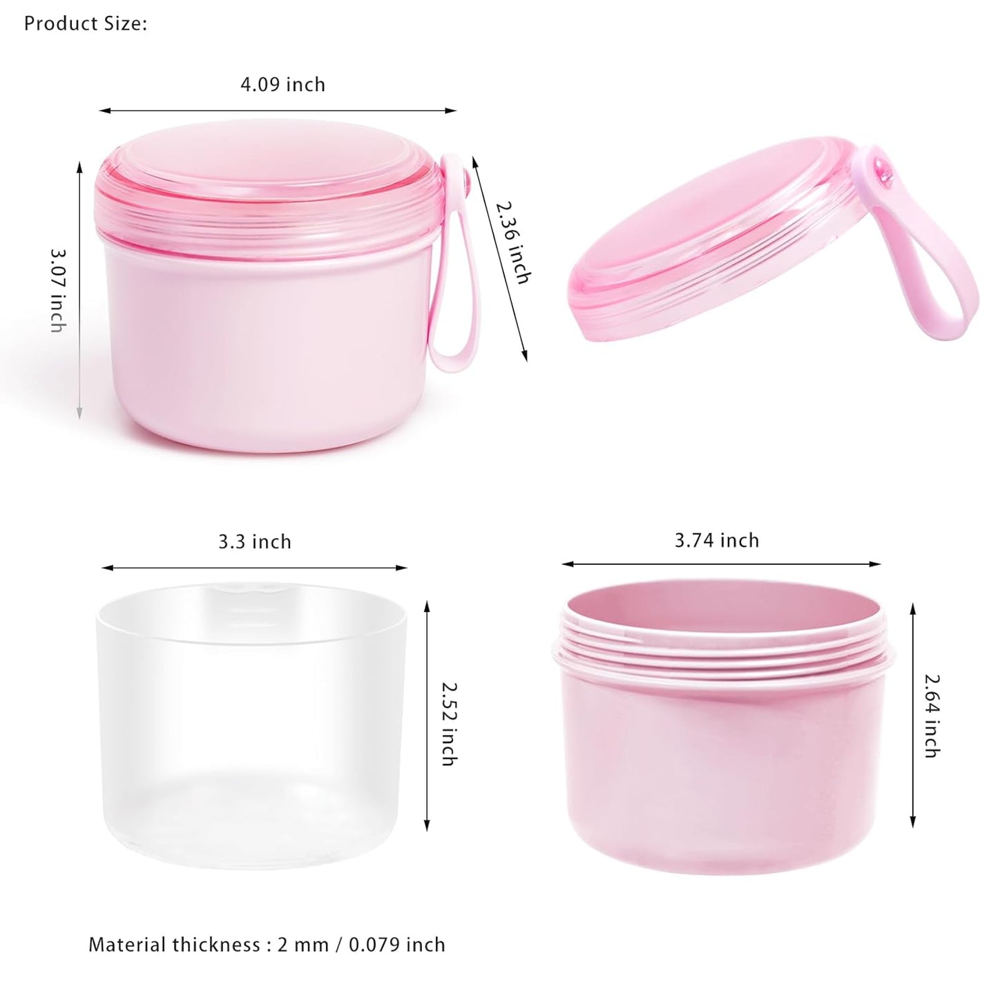Denture Bath Case Cup Box Holder Storage Soak Container with Strainer Basket for Home or Travel Denture Cleaning (pink)