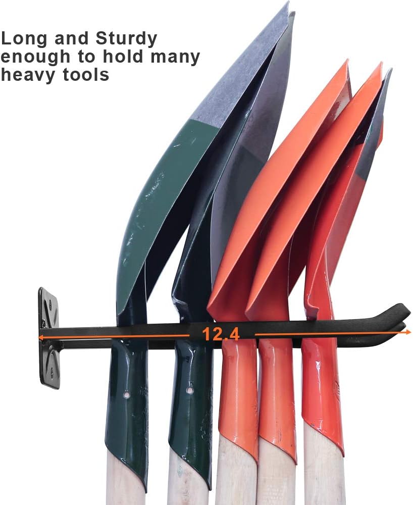 Wallmaster Wall Mount Garage Hooks, 2Pcs Heavy Duty Long Utility Storage Hooks for Hanging Tire, Chair, Ladder, Garden Tools, Strollers and More