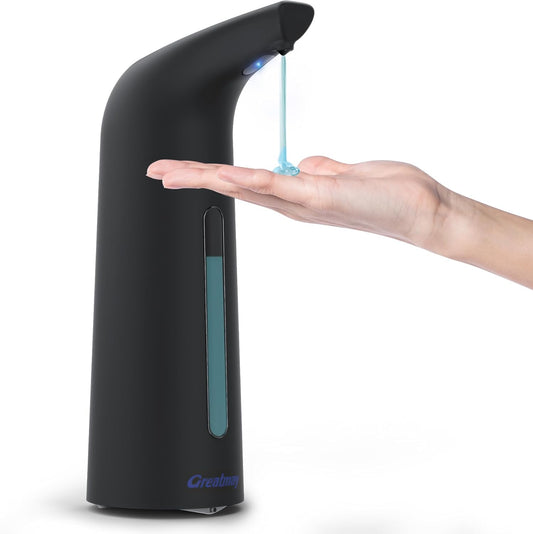 Convenient Automatic Soap Dispenser,4 Adjustable Levels Touchless Hand Sanitizer Pump with Infrared Sensor, 400 ml Countertop Electric Soap Dispenser for Bathroom,Kitchen