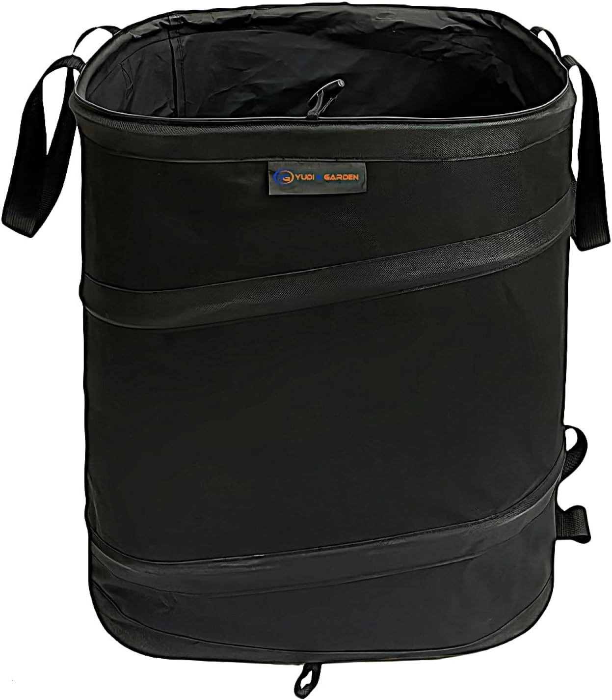 YUDI & GARDEN 19 Gallon Square Collapsible Yard Waste Bin｜Collapsible Trash Can｜Camping Trash Can, for Collecting Weeds or Yard and Party Waste