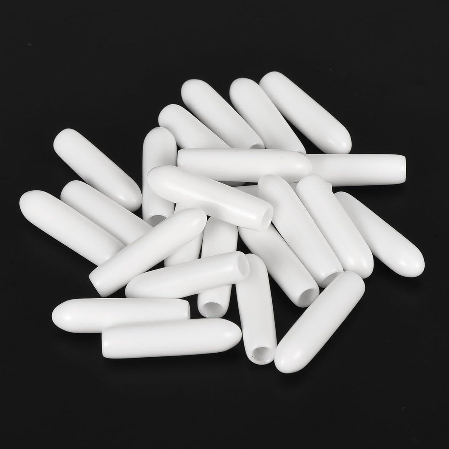 uxcell 20pcs Rubber End Caps 2.5mm ID Vinyl Round End Cap Cover Screw Thread Protectors White