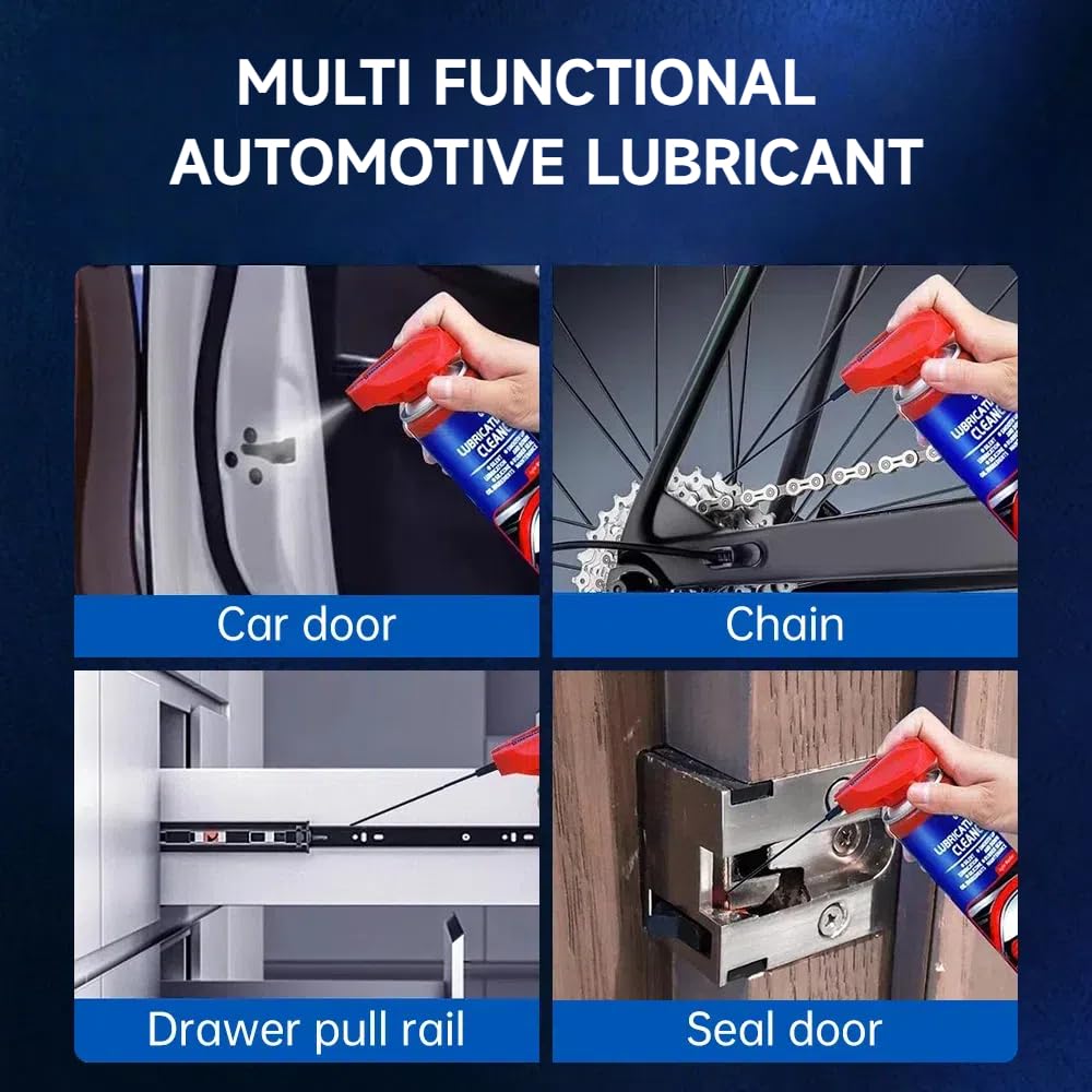 Glodway Specialist Silicone Lubricant Spary,Garage Door Lubricant Oil,with Smart Straw Sprays 2 Ways,for Door Higne,Bike,Sewing Machine,Metal Parts,10 OZ