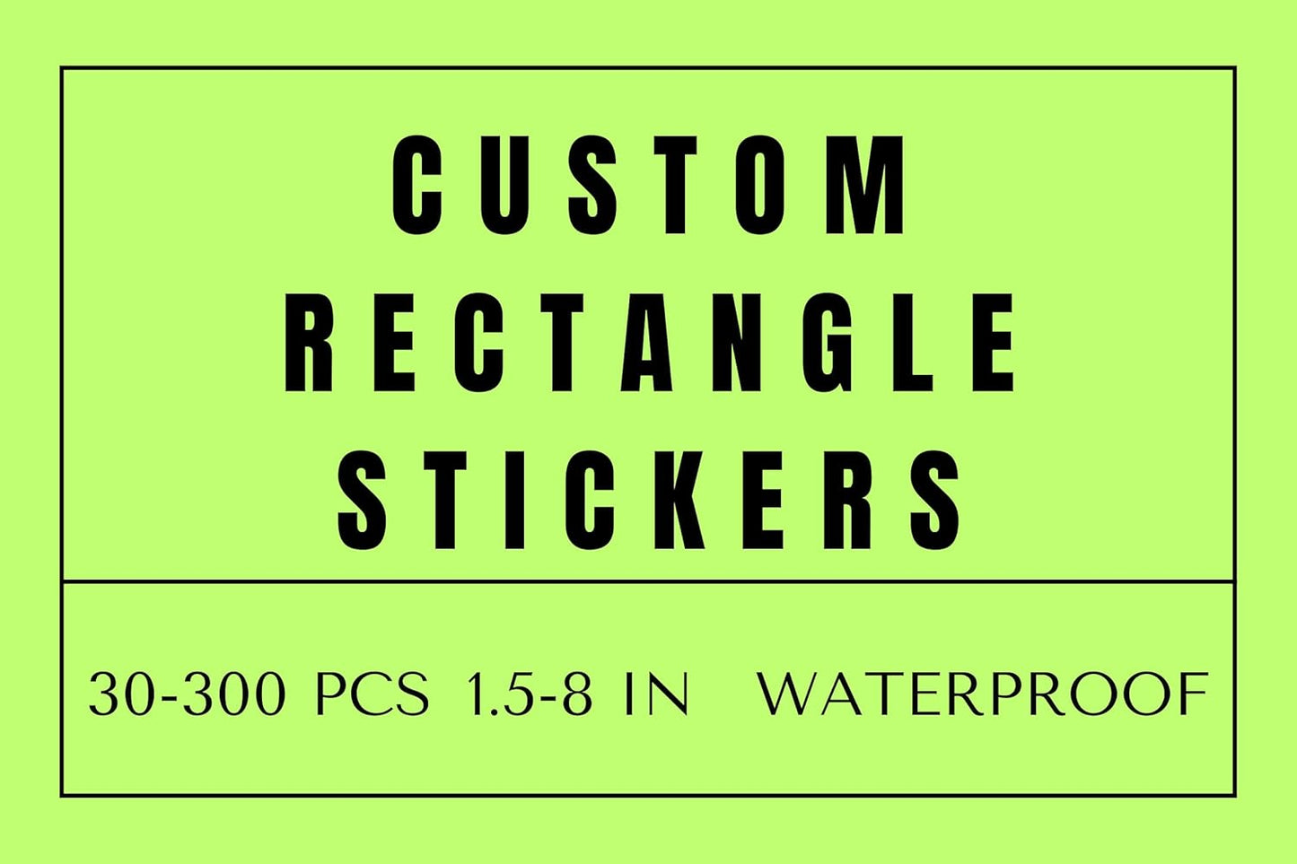 Custom Rectangle Stickers for Business Logo, Custom Rectangle Labels for Candle Jar Coffee, 30-300 pcs, Waterproof Glossy Vinyl Stickers, Upload Your Design (1x4 in)