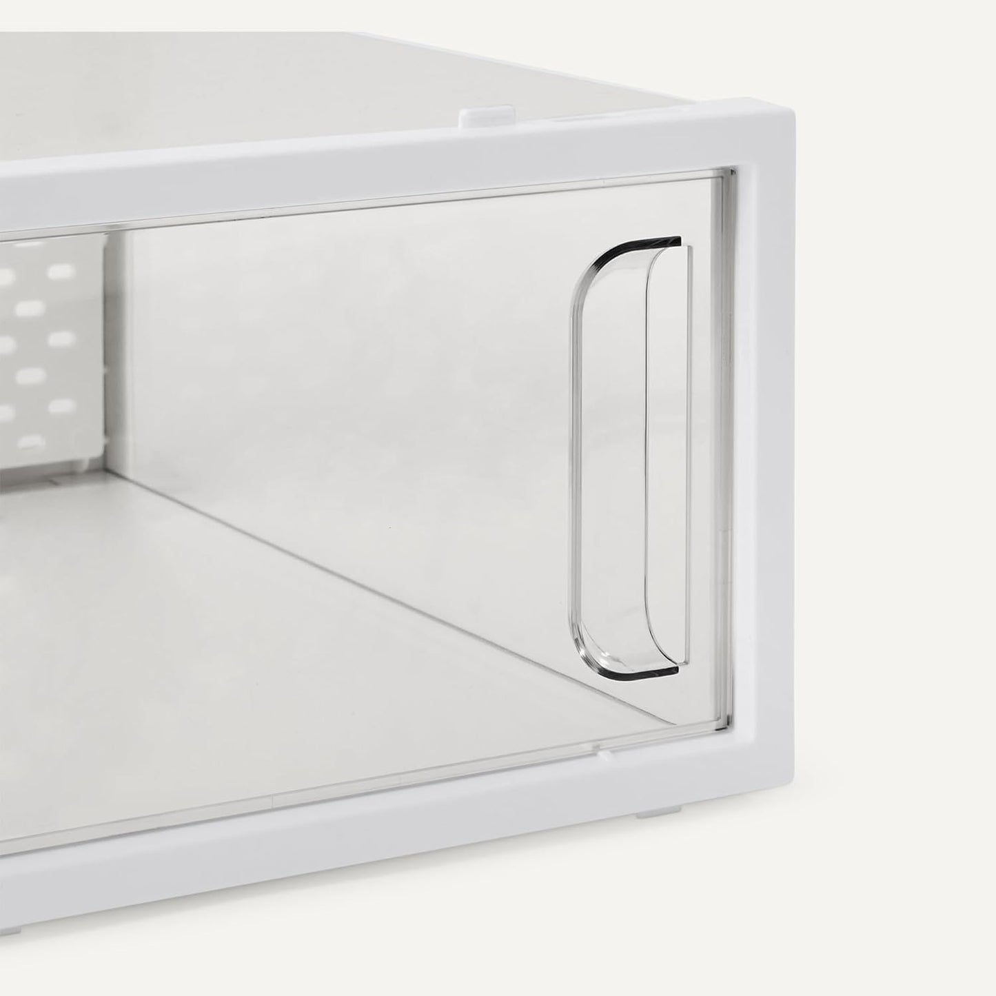 Amazon Basics Stackable and Foldable Clear Shoe Storage Organizer Box, Medium, Pack of 12