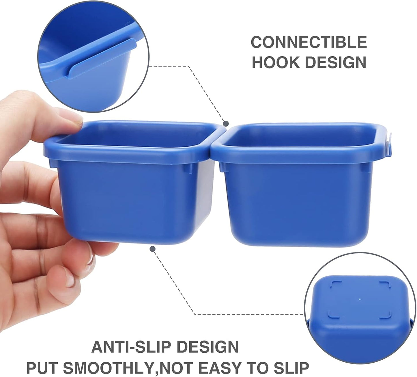 KeFanta 42 Pack Tool Box Organizer Tool Tray Dividers, Rolling Tool Chest Cart Cabinet Workbench Desk Drawer Organization and Storage for Hardware, Parts, Screws, Nuts, Small Tools Organization(Blue)