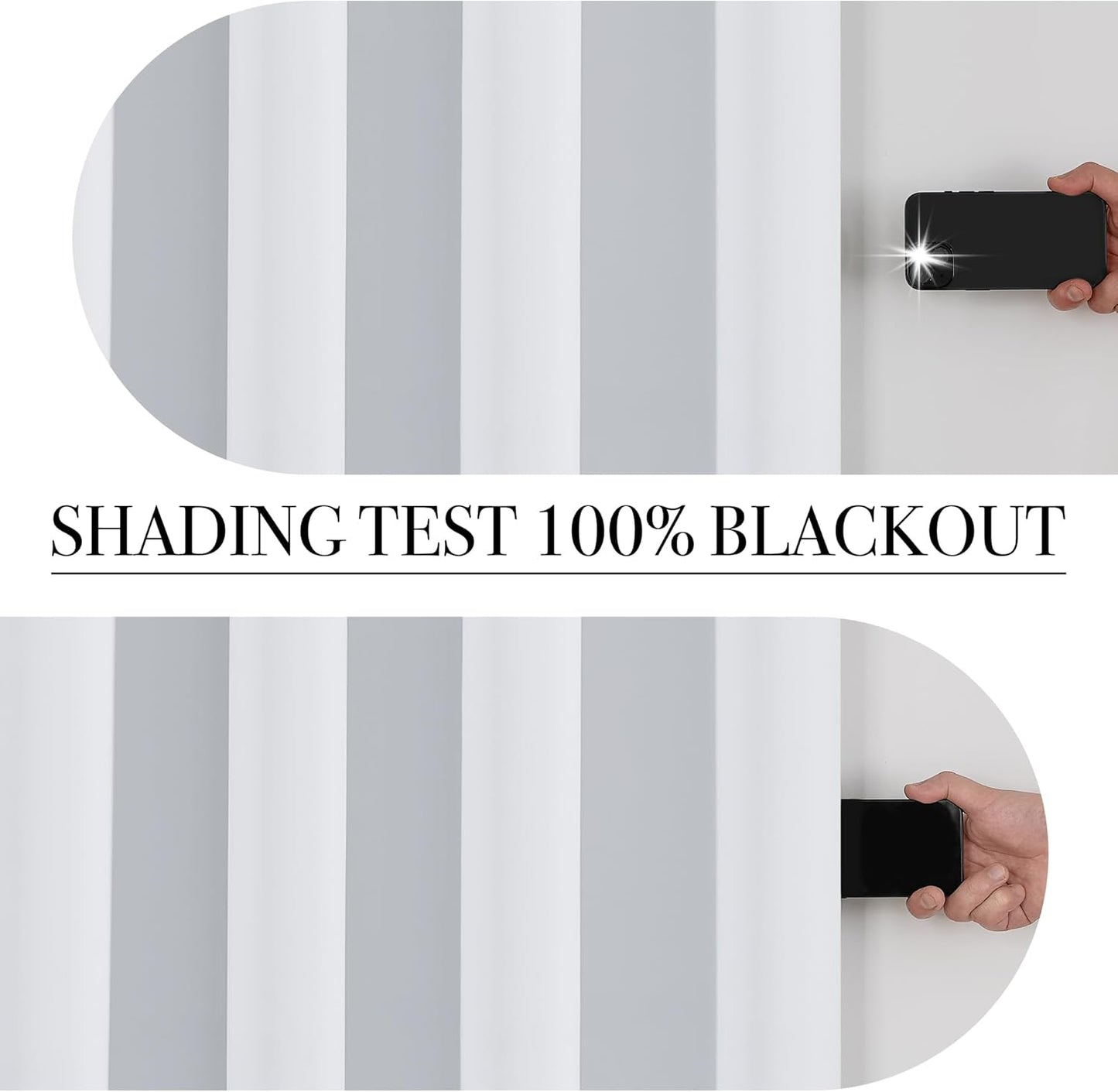 PONY DANCE White 100% Black Out Curtains 72 inch Length, Thermal Insulated Window Treatment Blacout Drapes for Bedroom, Room Darkening Noise Reducing Curtains for Living Room(2 Panels, 42 inches Wide)