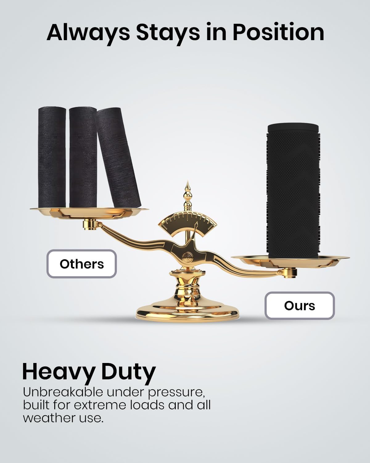 HAMARA Front Door Mat for Outside Entrance 35.5"x17" – Anti-Slip Dirt-Trapping Waterproof Rubber Indoor & Outdoor Mat with Textured Surface for Entryway - Heavy Duty All Weather Doormat – Beige