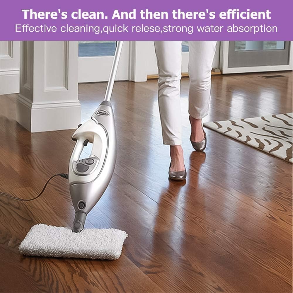 Replacement Steam Mop Pads for Shark Steam Mop Pads Compatible with S3500 Series S3501 S3601 S3550 S3901 S3801 SE450 S3801CO S3601D Steam Pocket Mop (2- Pack)