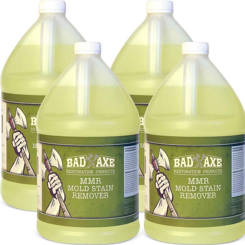 Bad Axe MMR Instant Mold Stain and Mildew Stain Remover - Professional Strength, Contractor Grade Cleaning Solution, Professional Quality Formula, Odor Removal, 1 Gallon (4)