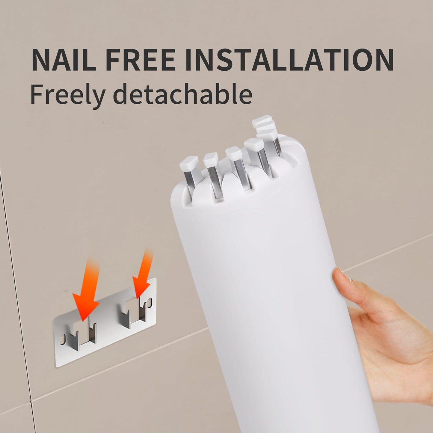 LEQ Wall Mounted Clothes Drying Rack, Garment Rack Foldable Space Saving Laundry Drying Rack with 7 Hanging Rods,Drying Rack Clothing for Laundry Balcony Bedroom Household Aluminium