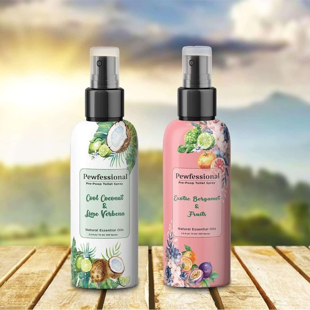 Poop spray for toilet, pre poo toilet spray bathroom odor eliminator and air freshener, 2.5 Ounce, 5 pack Travel Size