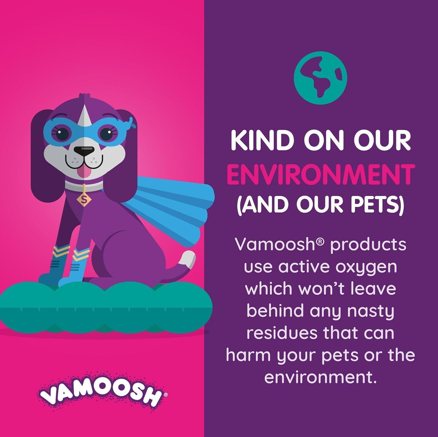 Vamoosh 6-in-1 Washing Machine Cleaner | Patented Pet Hair Dissolving Technology | No Harmful Chemicals | Removes Limescale | Deep Clean | Descales | Lemon Fresh Scent | 150g (Pack of 6)