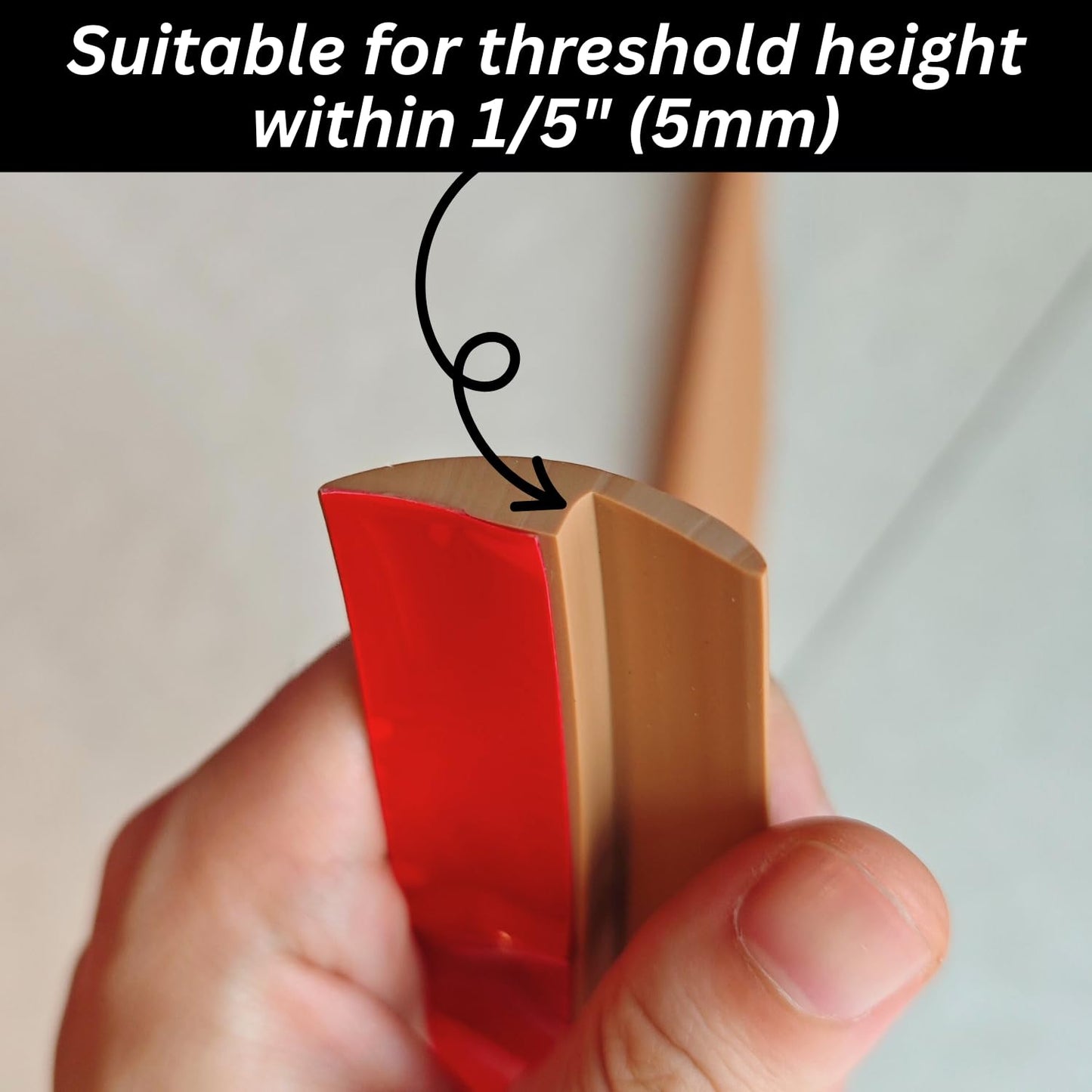 Floor Transition Strip Self Adhesive Carpet Wood Tile Vinyl Flooring Laminate Transition Cover Edge Trim Gap Doorway Threshold for Uneven Floors Heights Within 5 mm (40 inches, Light Brown Coffee)