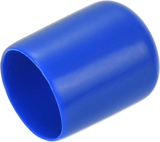 uxcell 20pcs Rubber End Caps 21mm ID Vinyl Round Tube Bolt Cap Cover Screw Thread Protectors Blue