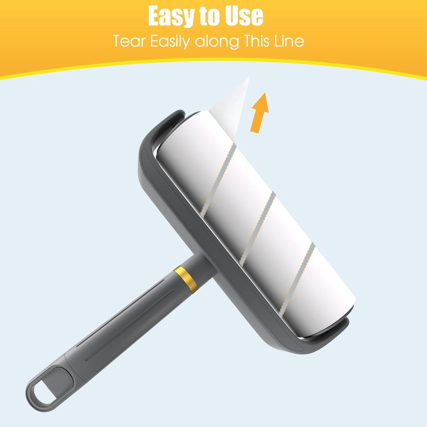 Large Surface Lint Roller for Pet Hair Extra Sticky, 500 Sheets Mega Value Set, 6.3" Dog Cat Pet Hair Remover Pick Hair Up, Giant Lint Rollers for Clothes Furniture Couch