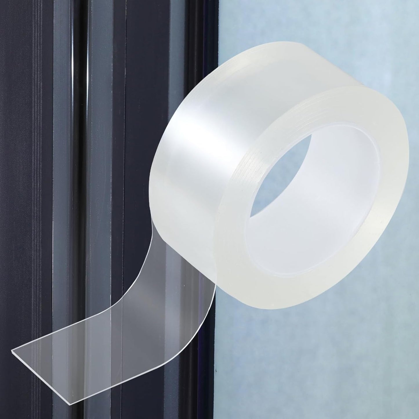 Transparent Window Weather Sealing Tape 2inch*66ft Weather Stripping Residue-Free Clear Window Insulation Tape for Doors Windows and Shower Glass Gaps