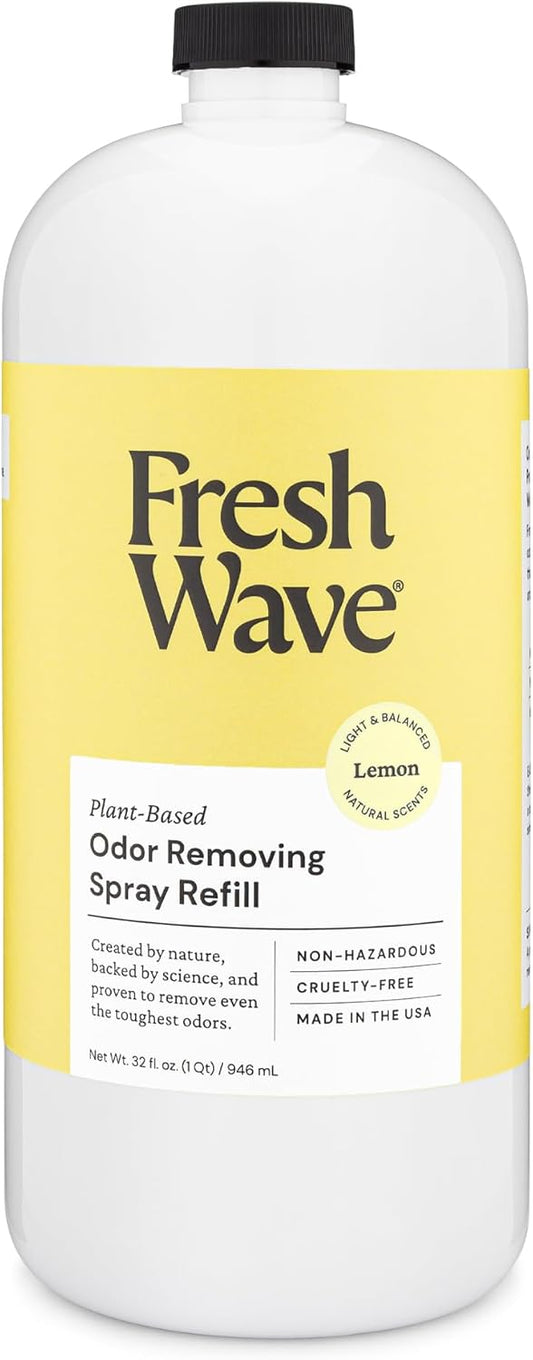 Fresh Wave Lemon Scent Odor Eliminator Spray & Air Freshener Refill, 32 fl. oz.