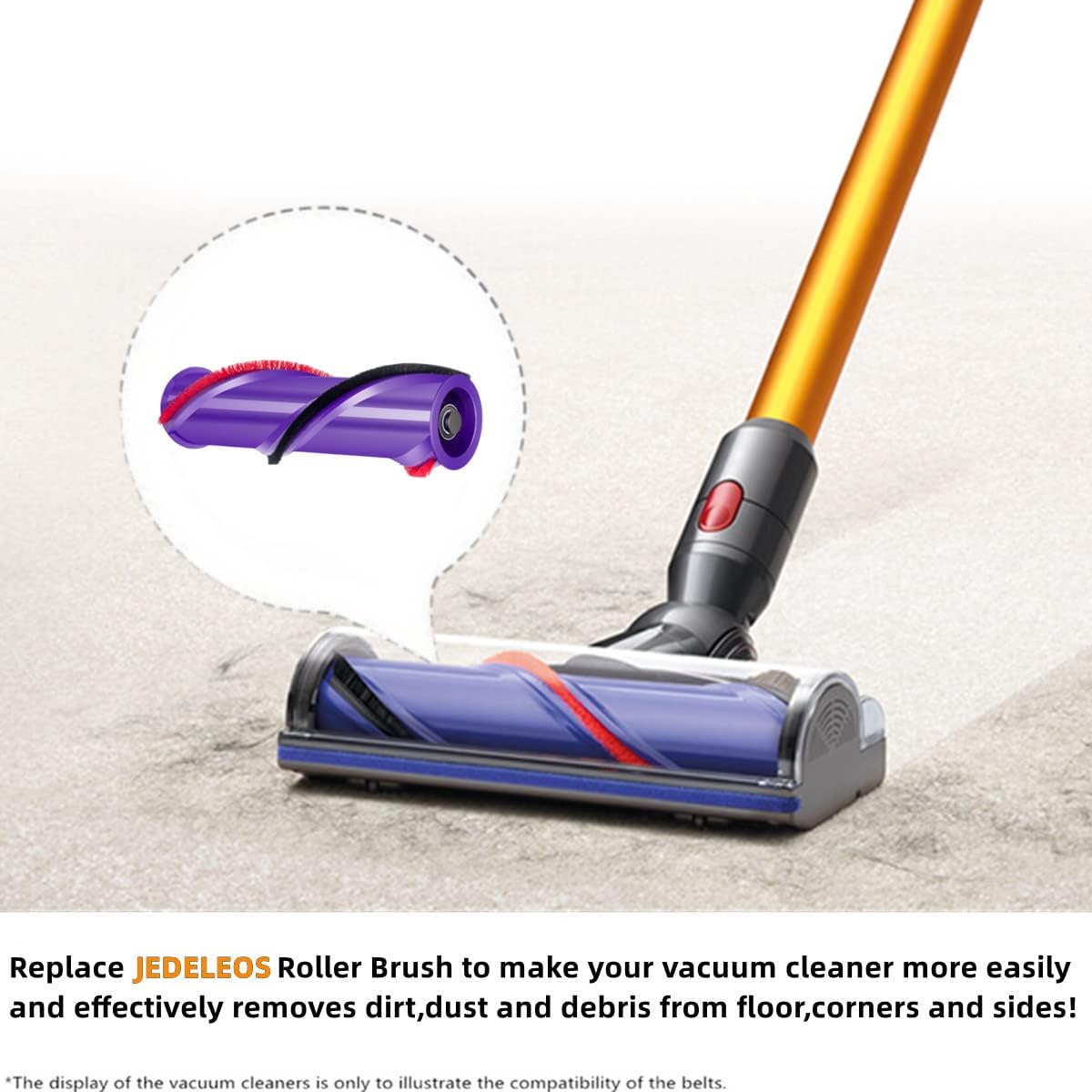 Replacement Brush Roller for Dyson V8 Cordless Vacuum Cleaner, Brush Bar Assembly Compared to Part 967485-01 (4 Prong Drives & No Screw)