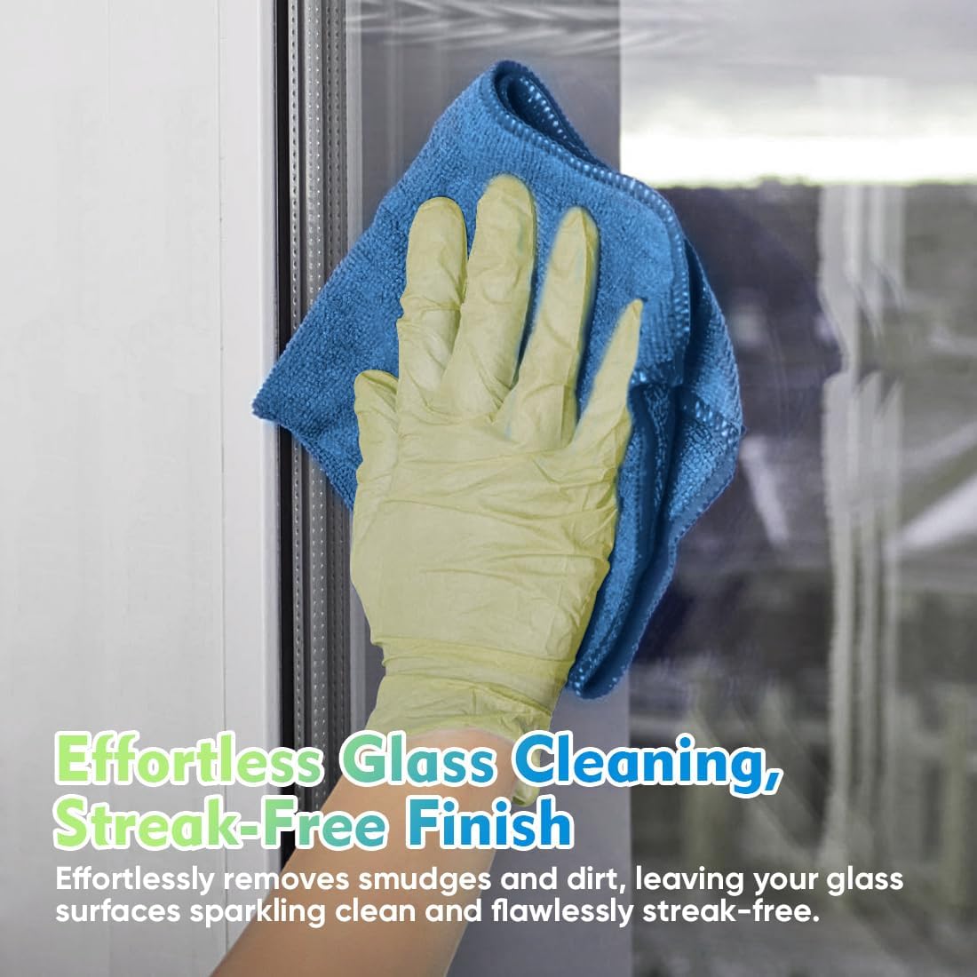 HOMEXCEL Microfiber Cleaning Cloth 12 Pack 12.5 x 12.5 inch Microfiber Towels for Cars Ultra Absorbent Car Washing Cloth Lint Free Streak Free Cleaning Rags for Car, Kitchen Window Lake Green