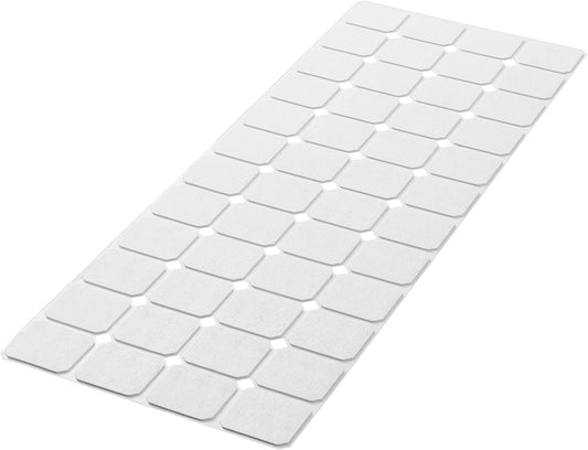 Bathtub Mat Non Slip Silicone Foldable Extra Long Tub Mat Strong Suction Cups & Large Drain Holes, Durable,Machine Washable for Smooth Surfaces Shower Mat, Ideal for Families Beige,15"x40" White